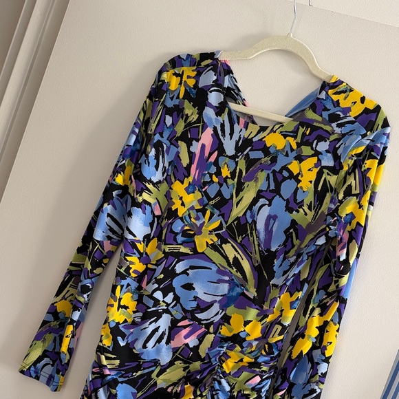 Vibrant Floral Long Sleeve Dress - Picture 2 of 4